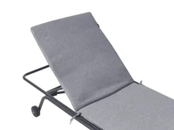 Outlet Beliani Lettino Prendisole VOLTERRA Metallo Grigio