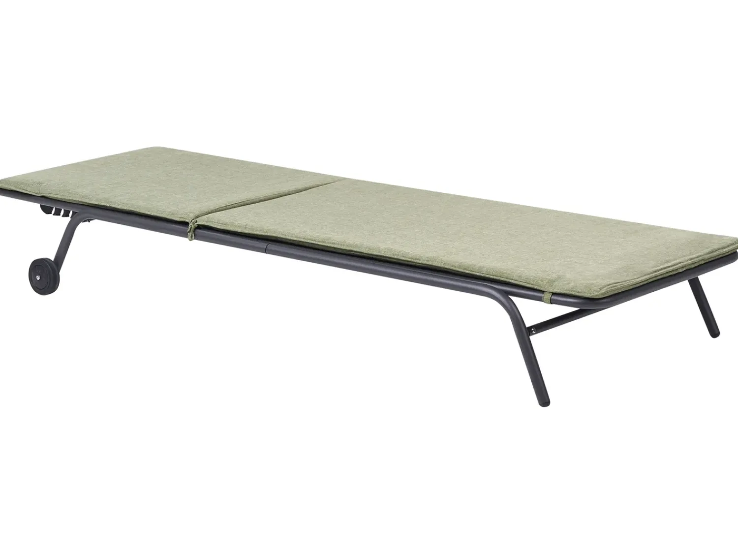 Beliani Lettino Prendisole VOLTERRA Metallo Verde Verde Grigio