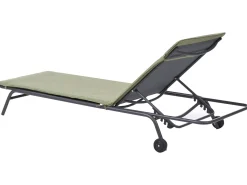 Beliani Lettino Prendisole VOLTERRA Metallo Verde Verde Grigio