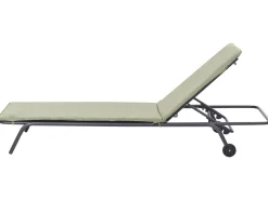 Beliani Lettino Prendisole VOLTERRA Metallo Verde Verde Grigio