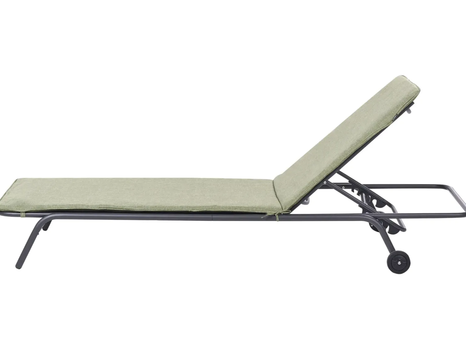 Beliani Lettino Prendisole VOLTERRA Metallo Verde Verde Grigio