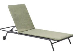 Beliani Lettino Prendisole VOLTERRA Metallo Verde Verde Grigio