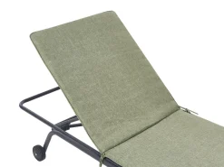 Beliani Lettino Prendisole VOLTERRA Metallo Verde Verde Grigio