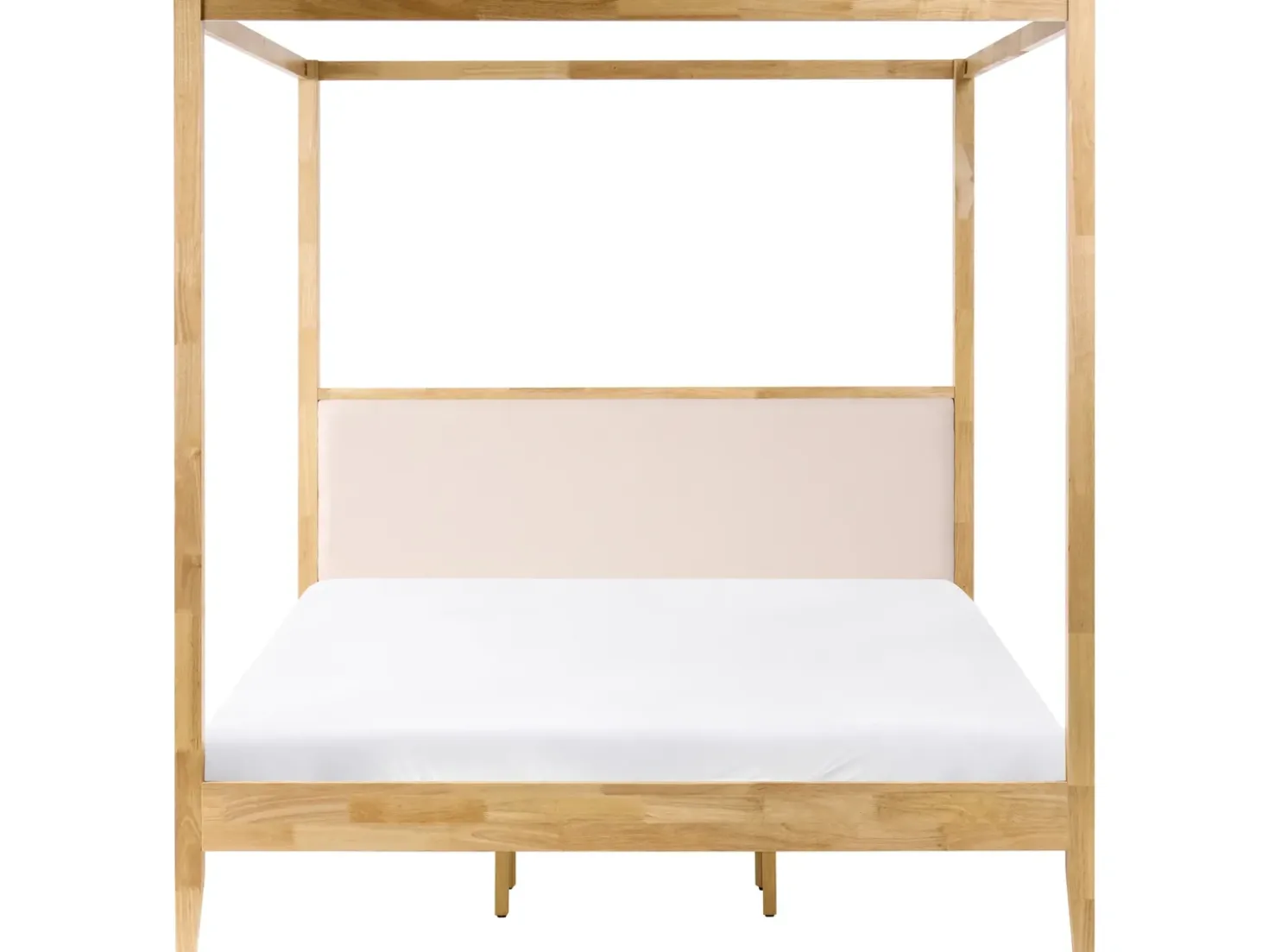 Letto a baldacchino Legno HAILLICOURT 180 x 200 cm Marrone chiaro