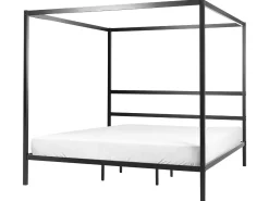 New Beliani Letto a baldacchino Metallo LESTARDS 180 x 200 cm Nero