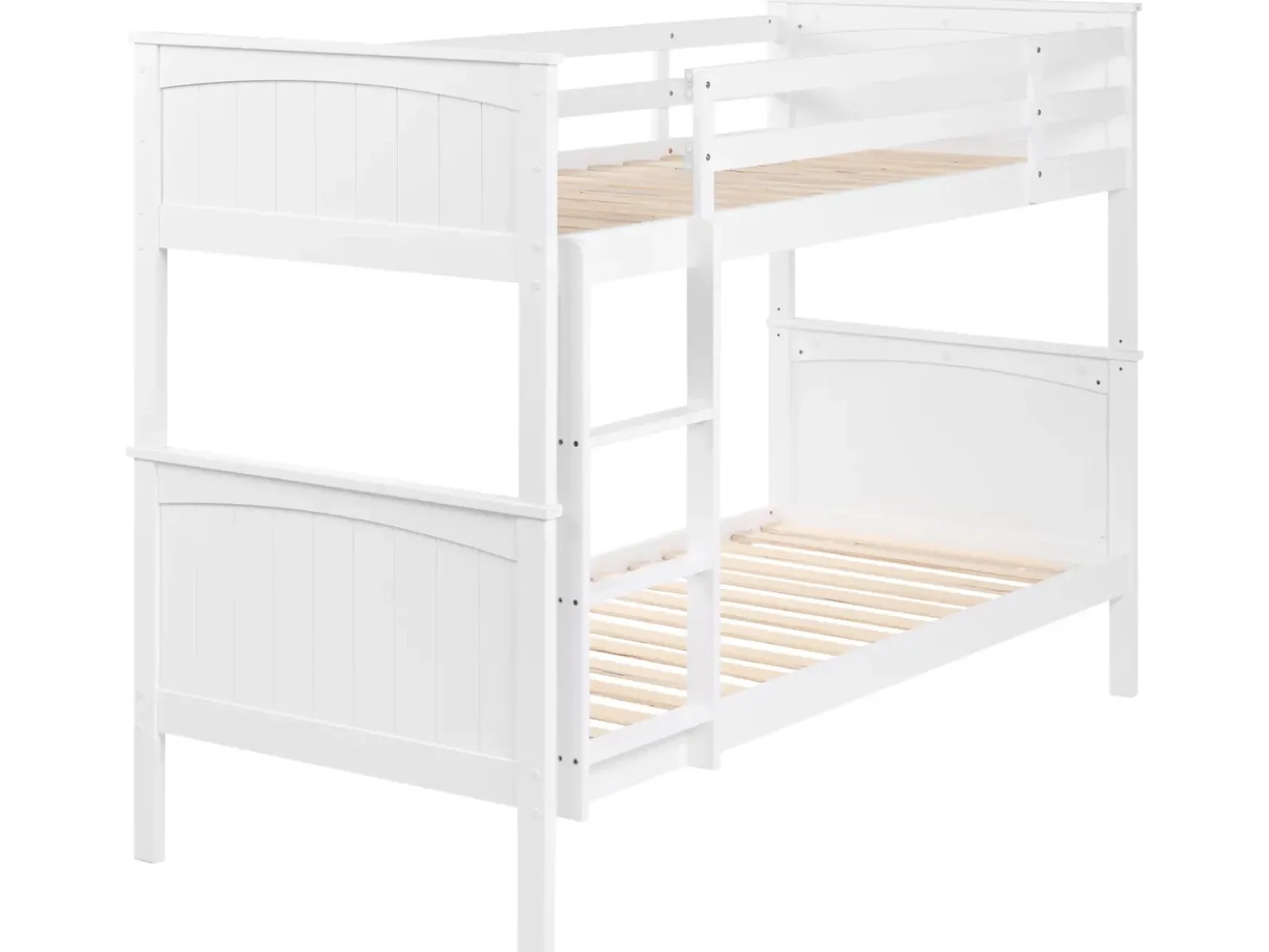 Letto a castello con cassetti Legno di pino ALBON 90 x 200 cm Bianco