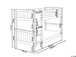 Clearance Beliani Legno di pino ALBON 90 x 200 cm Bianco