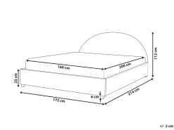 Letto ad acqua Tessuto VAUCLUSE 160 x 200 cm Bianco sporco
