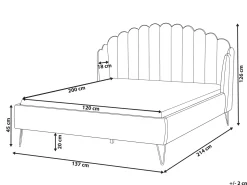 Letto Bouclé AMBILLOU 120 x 200 cm Beige