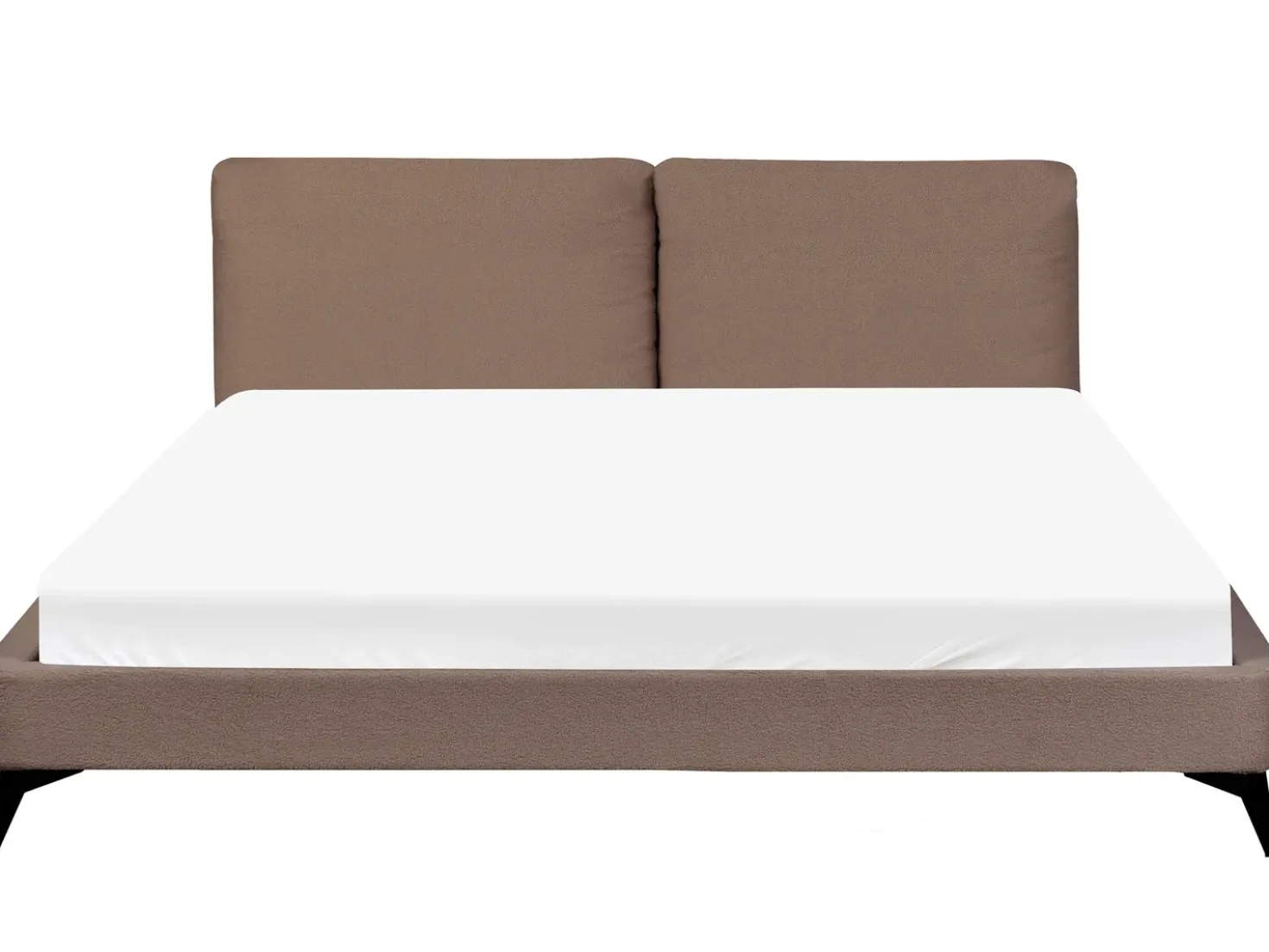 Letto Bouclé MELLE 180 x 200 cm Marrone