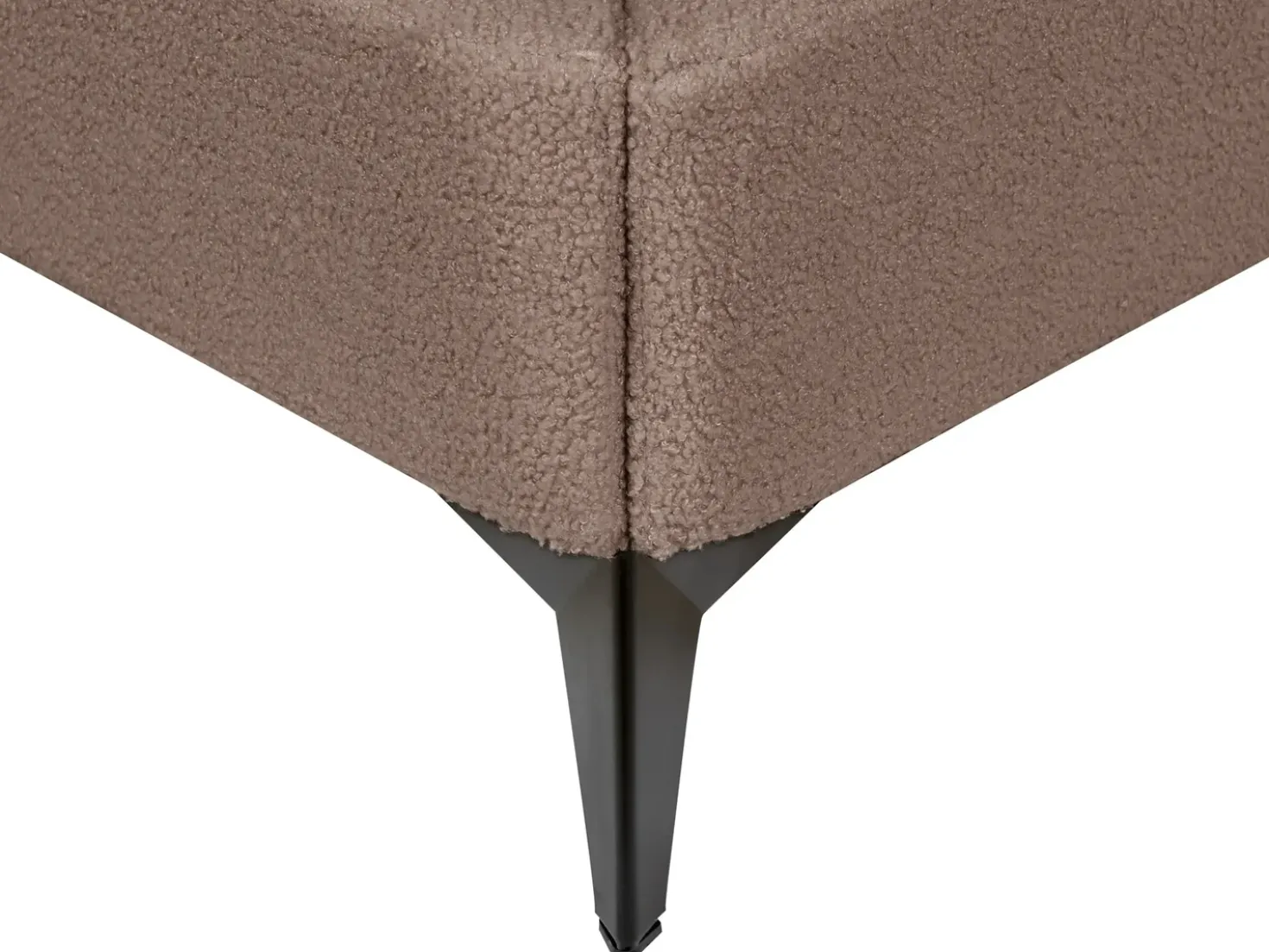 Letto Bouclé MELLE 180 x 200 cm Marrone
