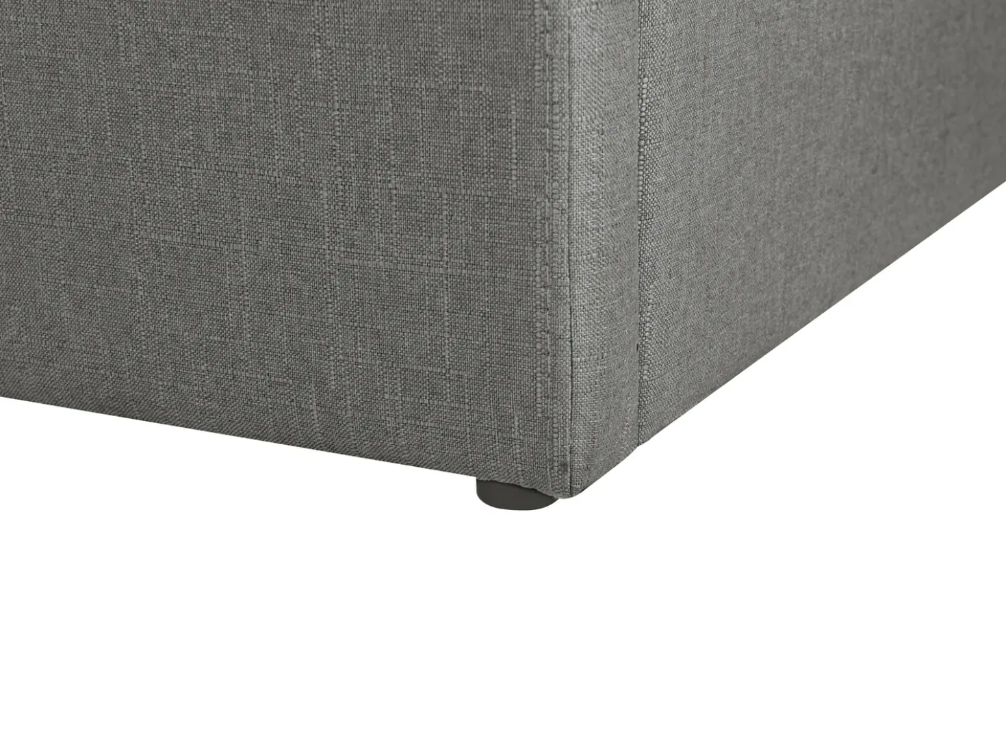 Letto con ottomano senza testata Tessuto DINAN 180 x 200 cm Grigio scuro