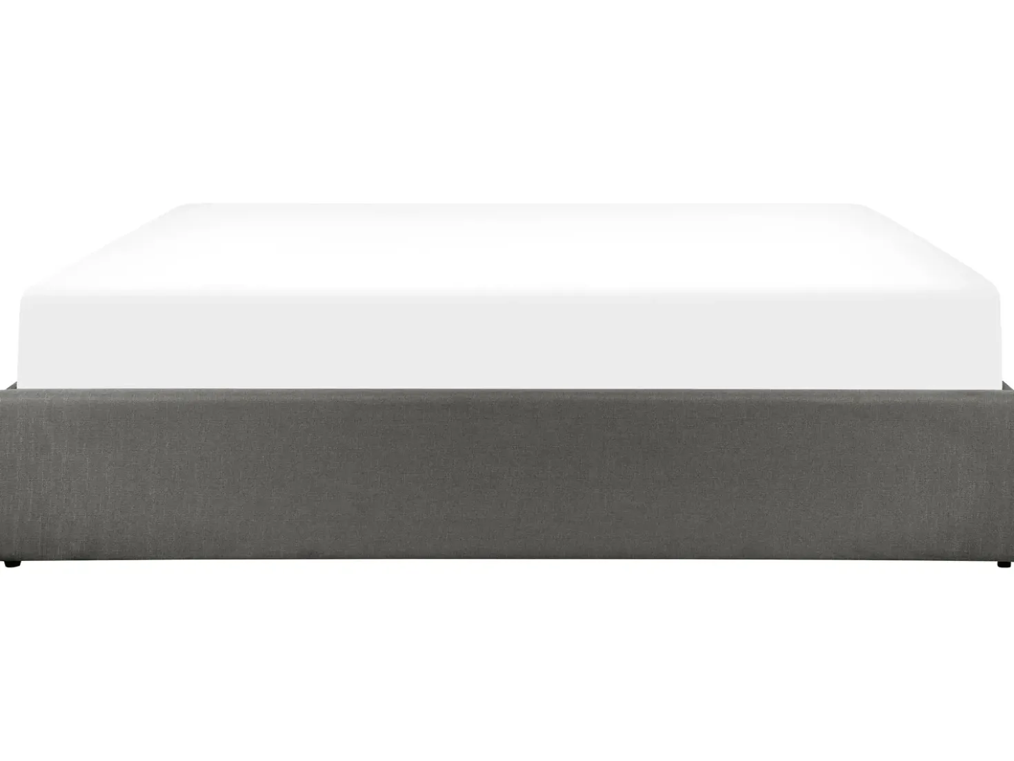 Letto con ottomano senza testata Tessuto DINAN 180 x 200 cm Grigio scuro