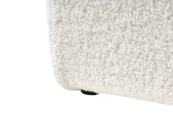 Letto con ottomano senza testata Bouclé DINAN 90 x 200 cm Bianco sporco