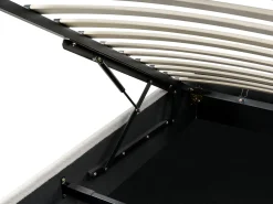 Letto con ottomano senza testata Bouclé DINAN 180 x 200 cm Bianco sporco