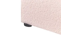 Letto con ottomano senza testata Bouclé DINAN 90 x 200 cm Rosa pastello