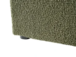 Letto con ottomano senza testata Bouclé DINAN 90 x 200 cm Verde scuro