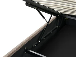 Letto con ottomano senza testata Bouclé DINAN 90 x 200 cm Tortora
