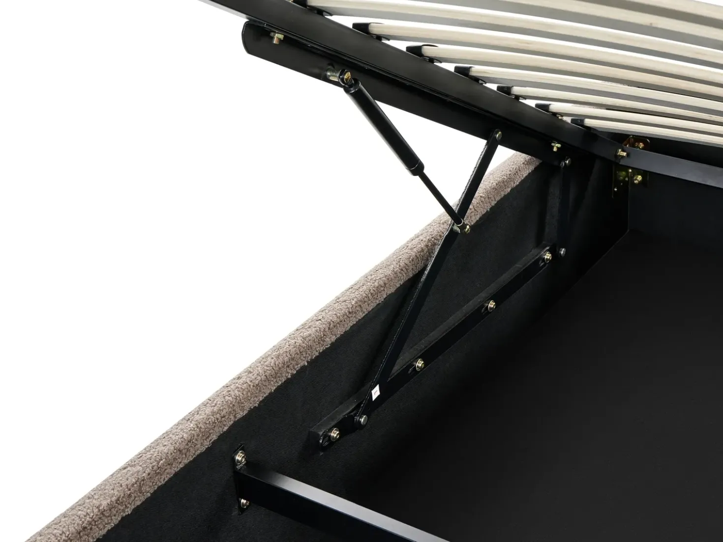 Letto con ottomano senza testata Bouclé DINAN 90 x 200 cm Tortora