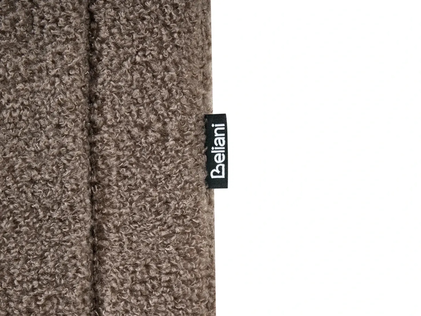 Letto con ottomano senza testata Bouclé DINAN 160 x 200 cm Tortora