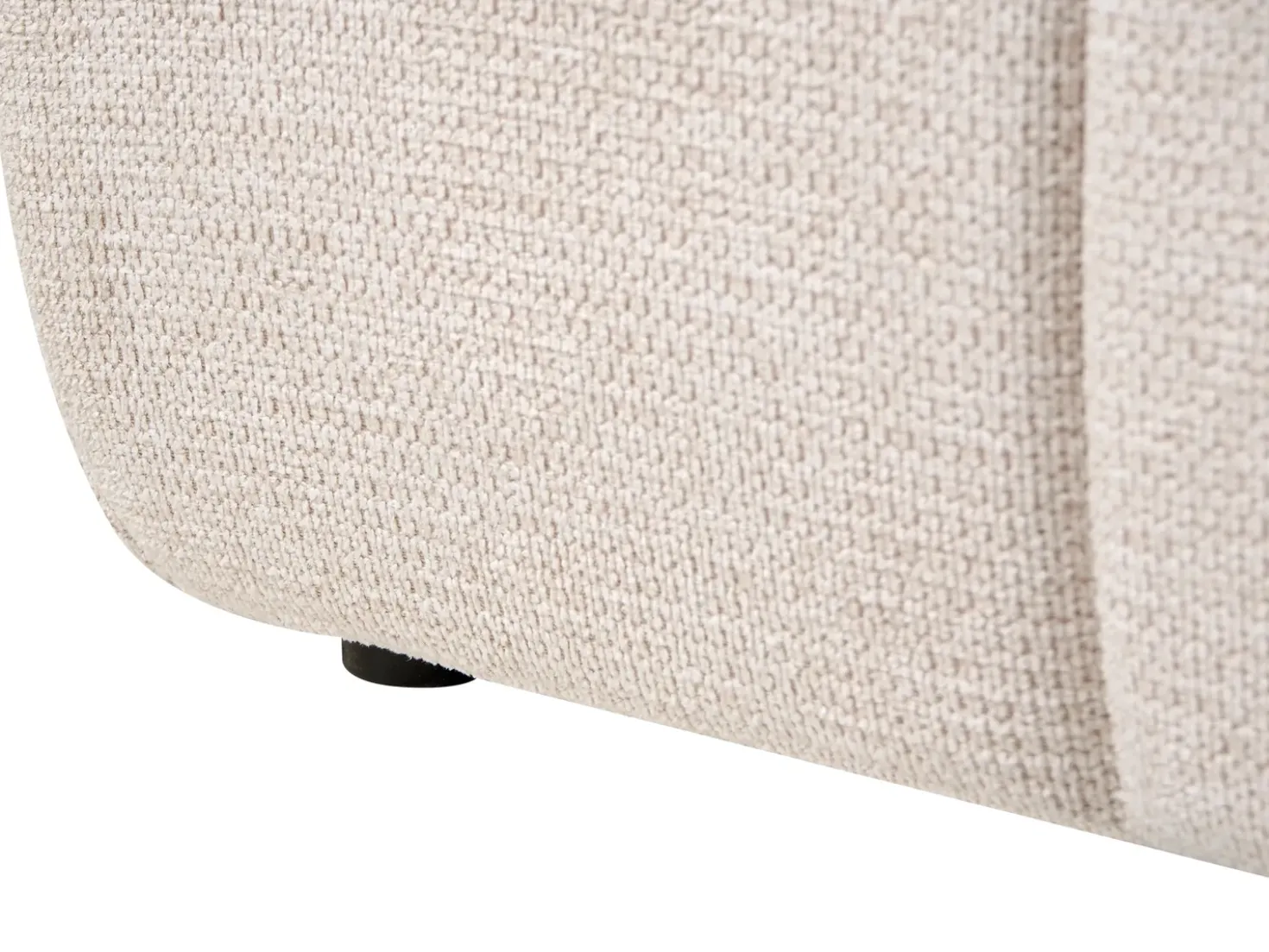 Letto con ottomano senza testata Tessuto GENAS 180 x 200 cm Beige chiaro