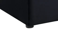 Letto con panca contenitore Velluto NOYERS 180 x 200 cm Nero