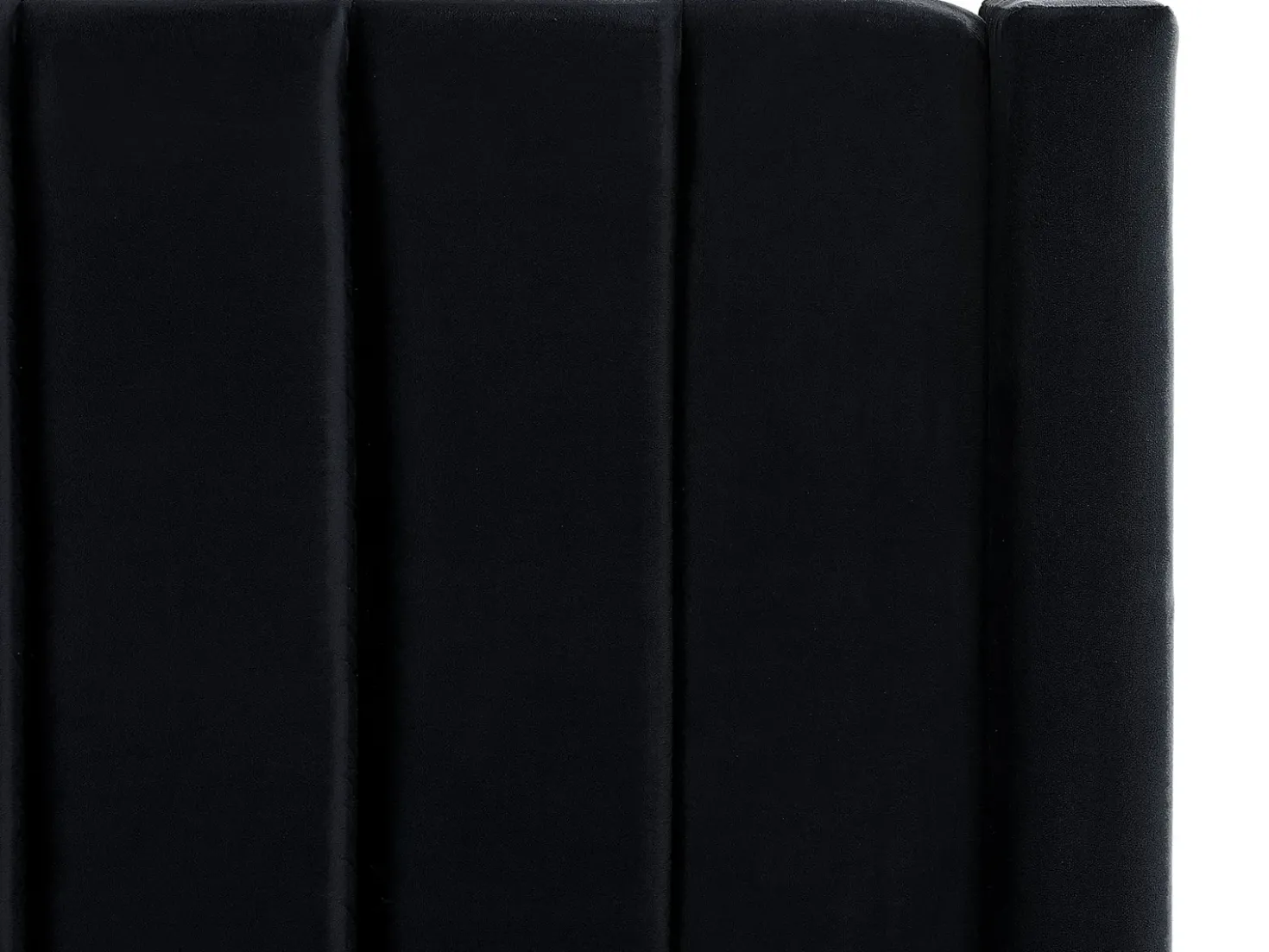 Letto con panca contenitore Velluto NOYERS 180 x 200 cm Nero