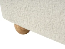 Letto contenitore Bouclé BLAGNAC 90 x 200 cm Bianco sporco