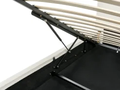 Letto contenitore Bouclé BLAGNAC 90 x 200 cm Bianco sporco