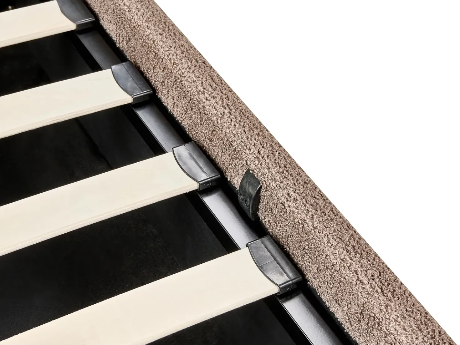 Letto contenitore Bouclé BOUSSE 180 x 200 cm Tortora