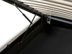 Letto contenitore Bouclé MASSOGNES 140 x 200 cm Bianco sporco