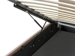 Letto contenitore Bouclé MASSOGNES 160 x 200 cm Tortora