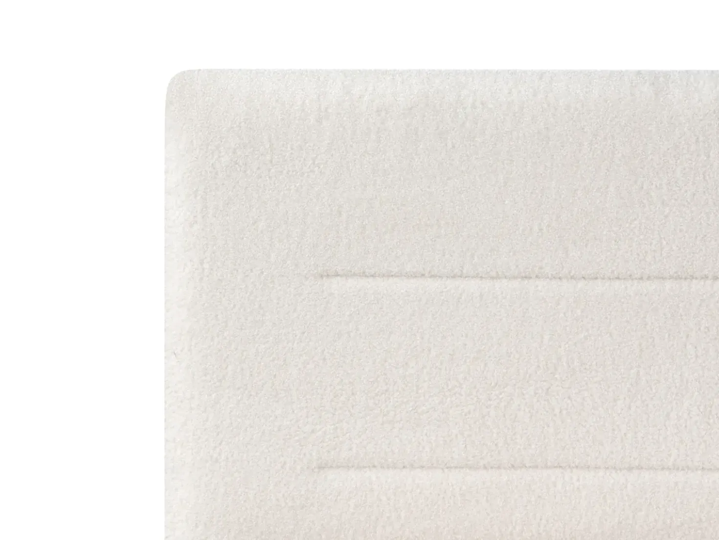 Letto contenitore Bouclé MASSOGNES 180 x 200 cm Bianco sporco