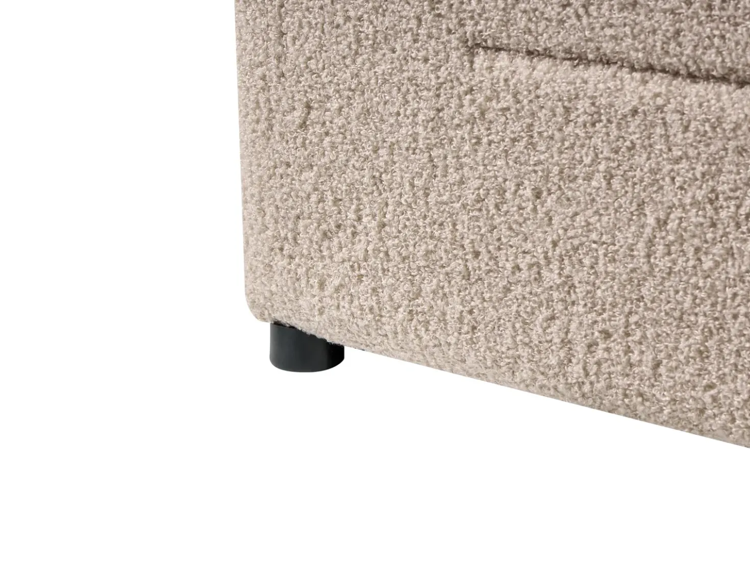 Letto contenitore Bouclé MASSOGNES 180 x 200 cm Beige