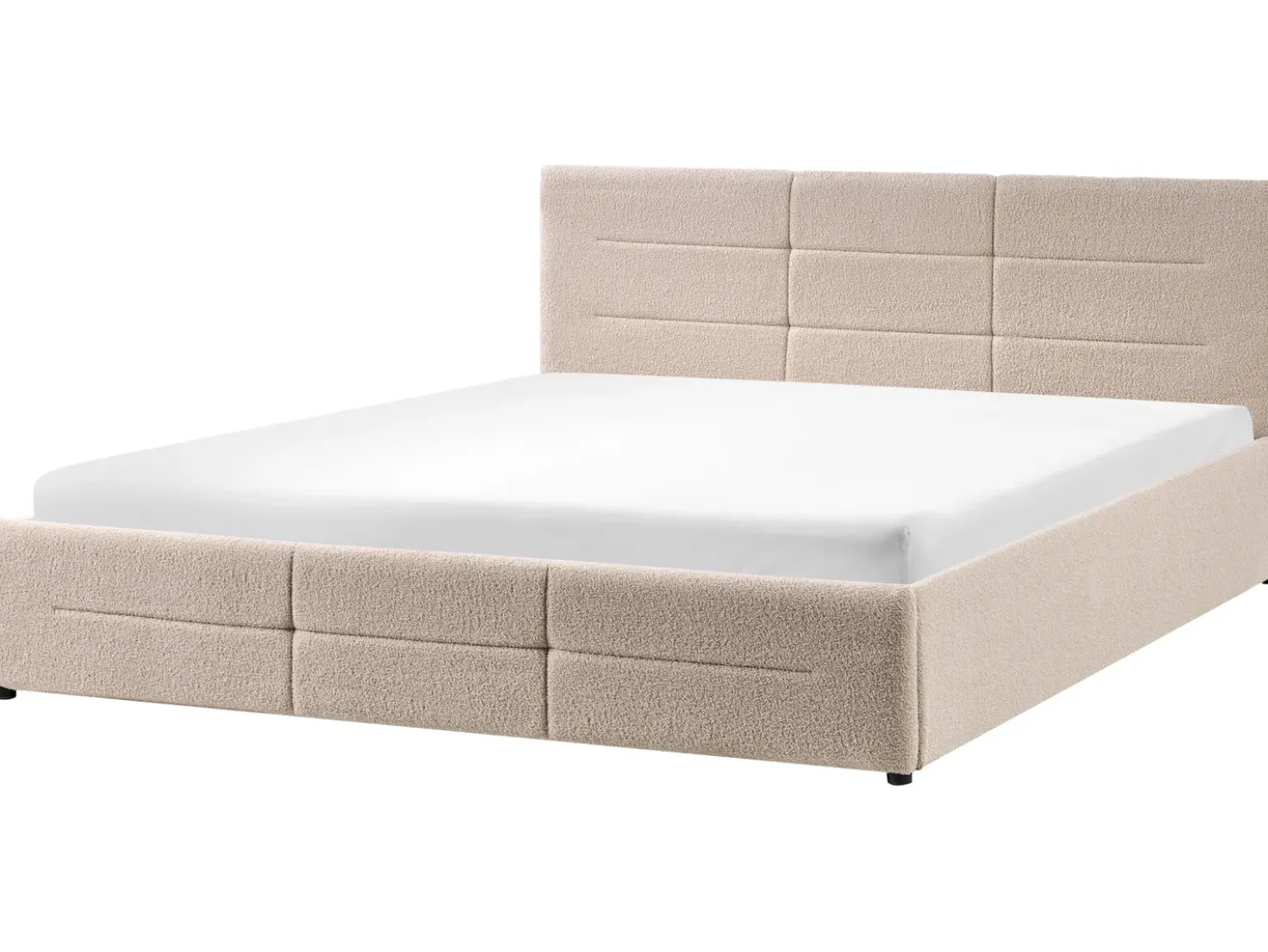 Letto contenitore Bouclé MASSOGNES 180 x 200 cm Beige