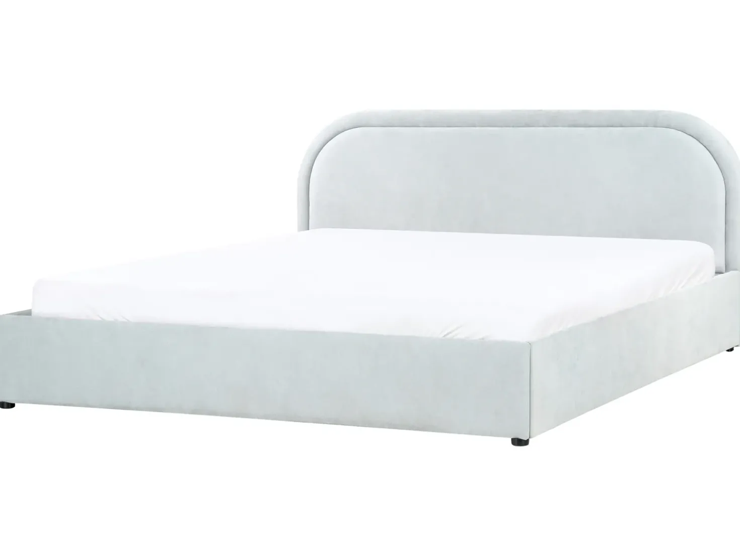 Letto contenitore Ciniglia QUILLIEN 180 x 200 cm Azzurro