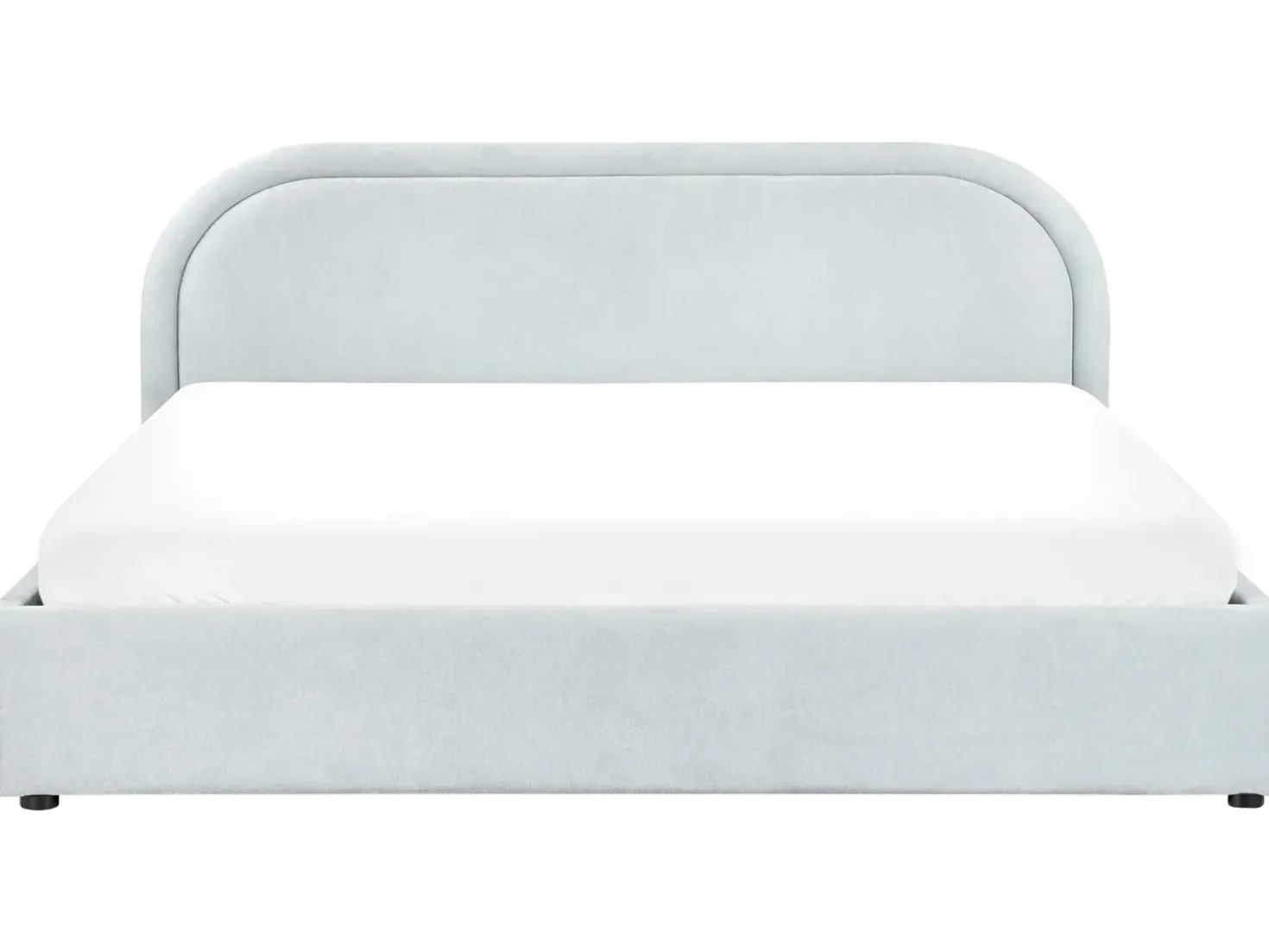 Letto contenitore Ciniglia QUILLIEN 180 x 200 cm Azzurro