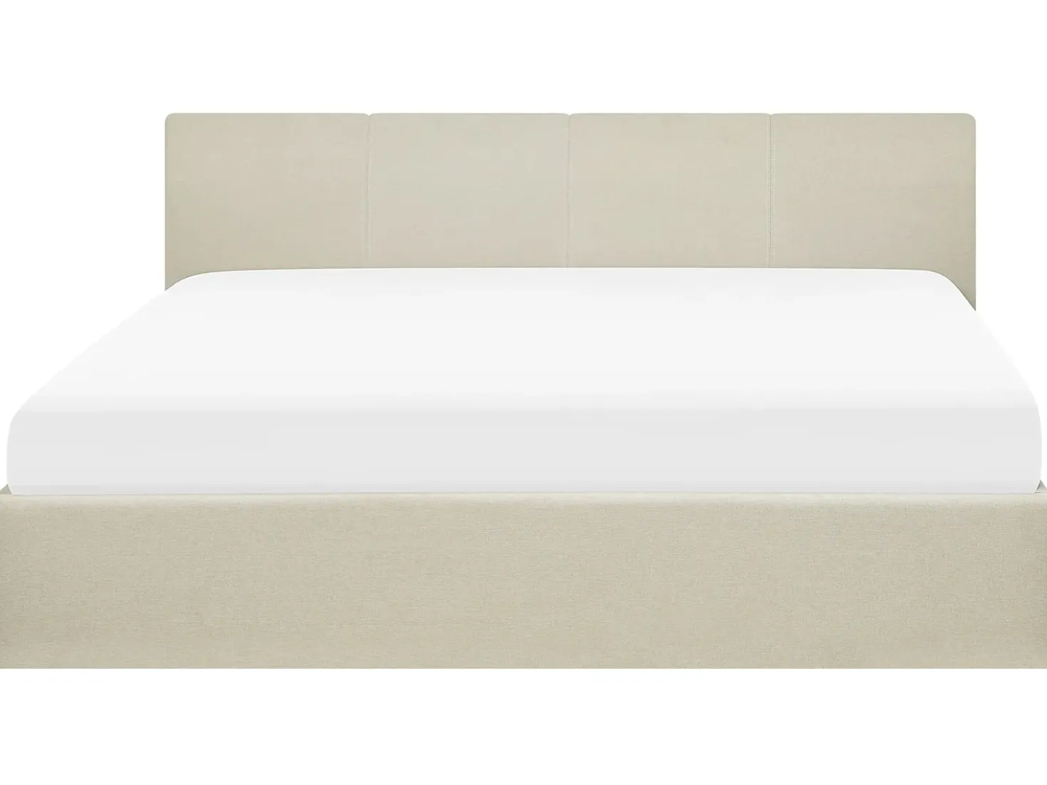 Letto contenitore Tessuto ORBEY 180 x 200 cm Beige chiaro