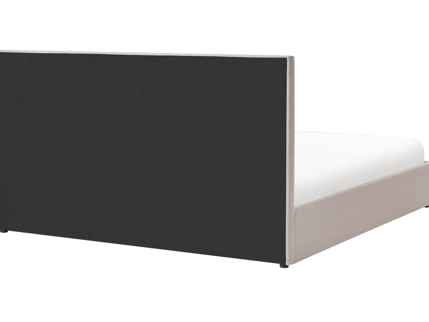 Letto contenitore Tessuto QUIBERON 180 x 200 cm Beige