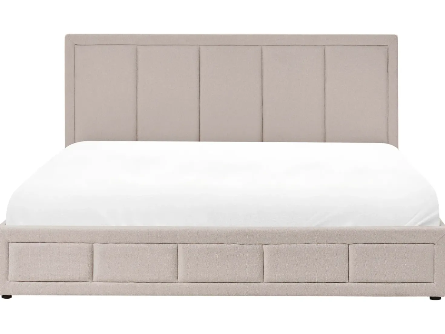 Letto contenitore Tessuto QUIBERON 180 x 200 cm Beige
