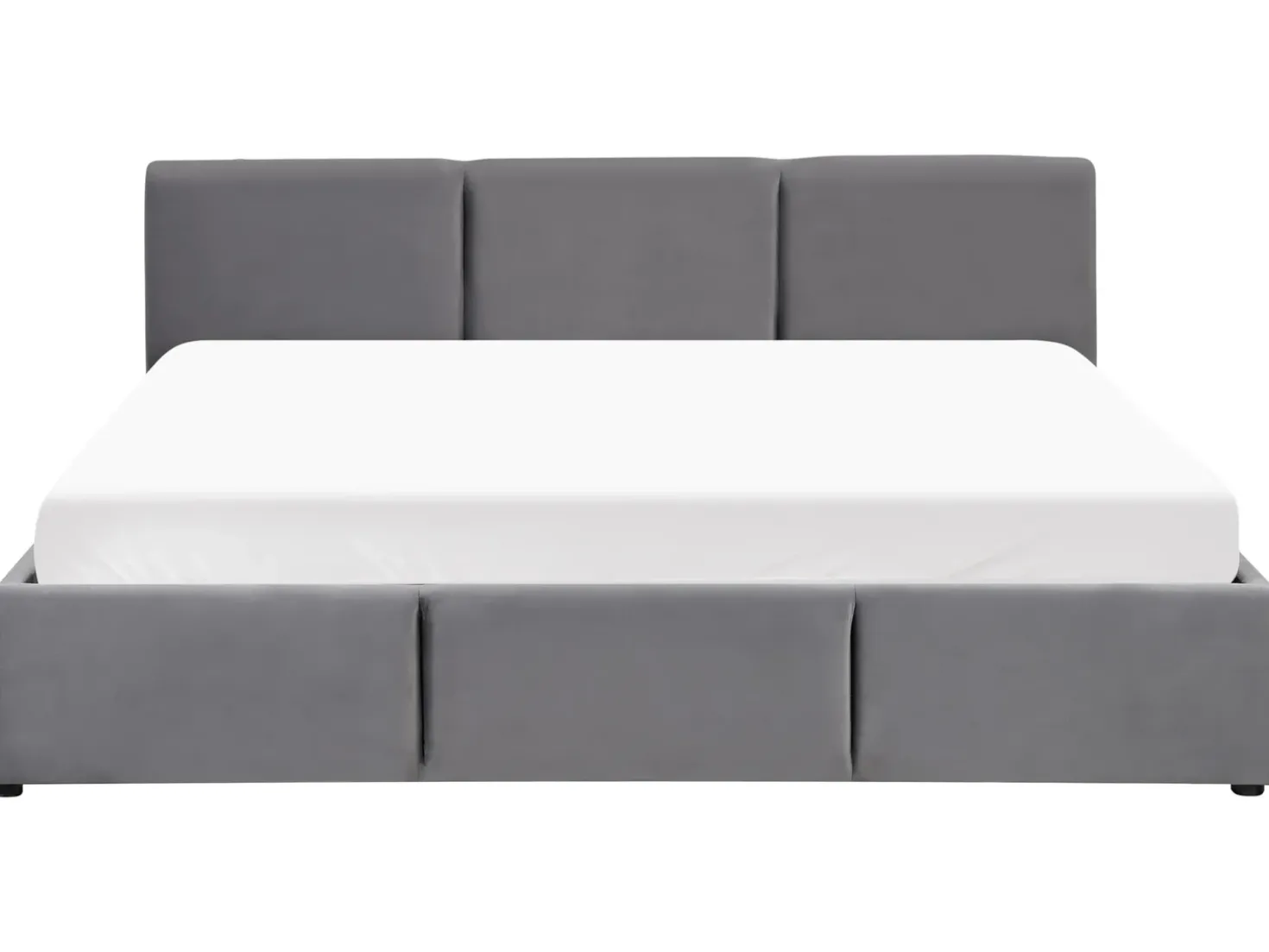 Letto contenitore Velluto BOUSSE 180 x 200 cm Grigio scuro