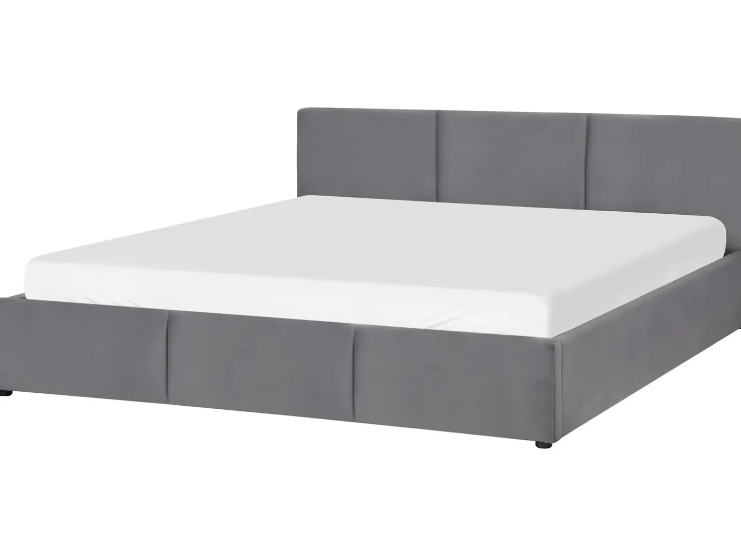 Letto contenitore Velluto BOUSSE 180 x 200 cm Grigio scuro