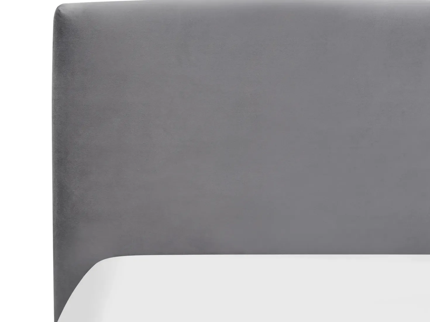 Letto contenitore Velluto BOUSSE 180 x 200 cm Grigio scuro