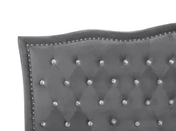 Letto contenitore Velluto METZ 160 x 200 cm Grigio scuro