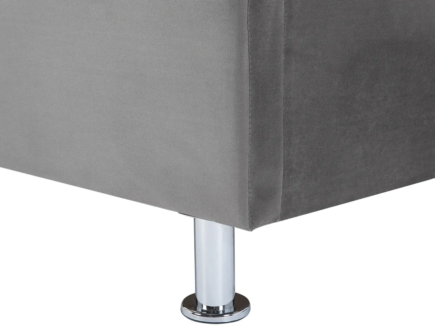 Letto contenitore Velluto METZ 160 x 200 cm Grigio scuro