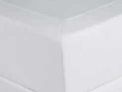 Discount Beliani Letto Continentale Pelle sintetica PRESIDENT 180 x 200 cm Bianco Bianco Argento