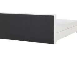 Discount Beliani Letto Continentale Pelle sintetica PRESIDENT 180 x 200 cm Bianco Bianco Argento