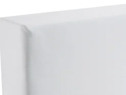 Discount Beliani Letto Continentale Pelle sintetica PRESIDENT 180 x 200 cm Bianco Bianco Argento