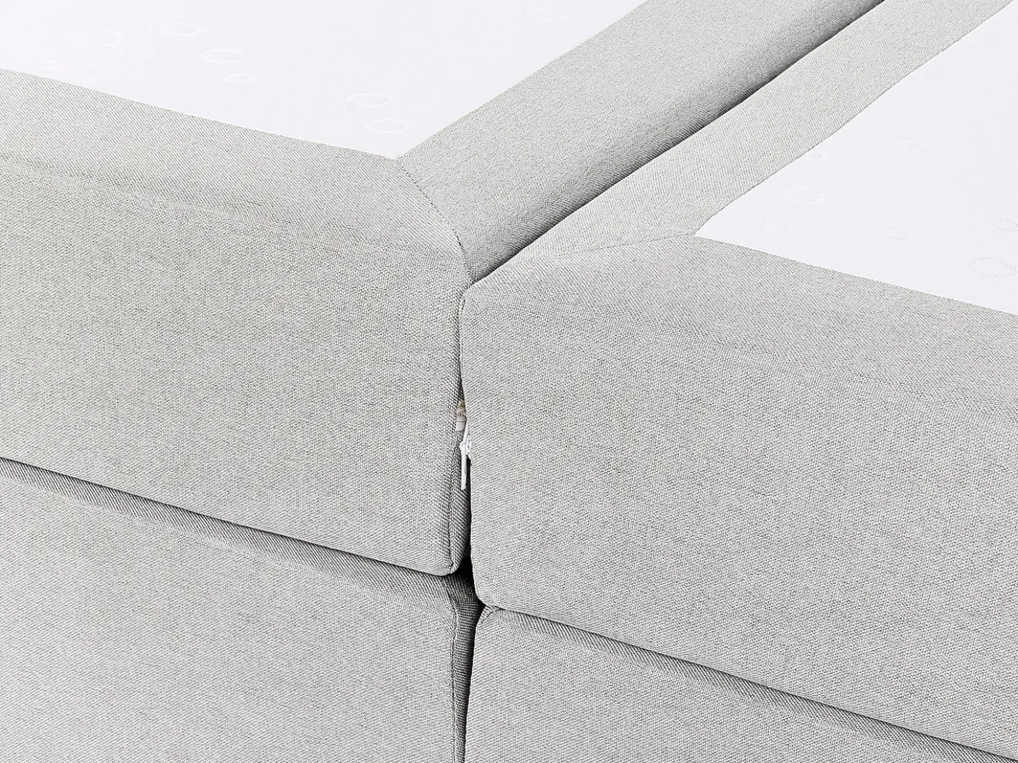 Letto Continentale Tessuto PRESIDENT 160 x 200 cm Grigio chiaro