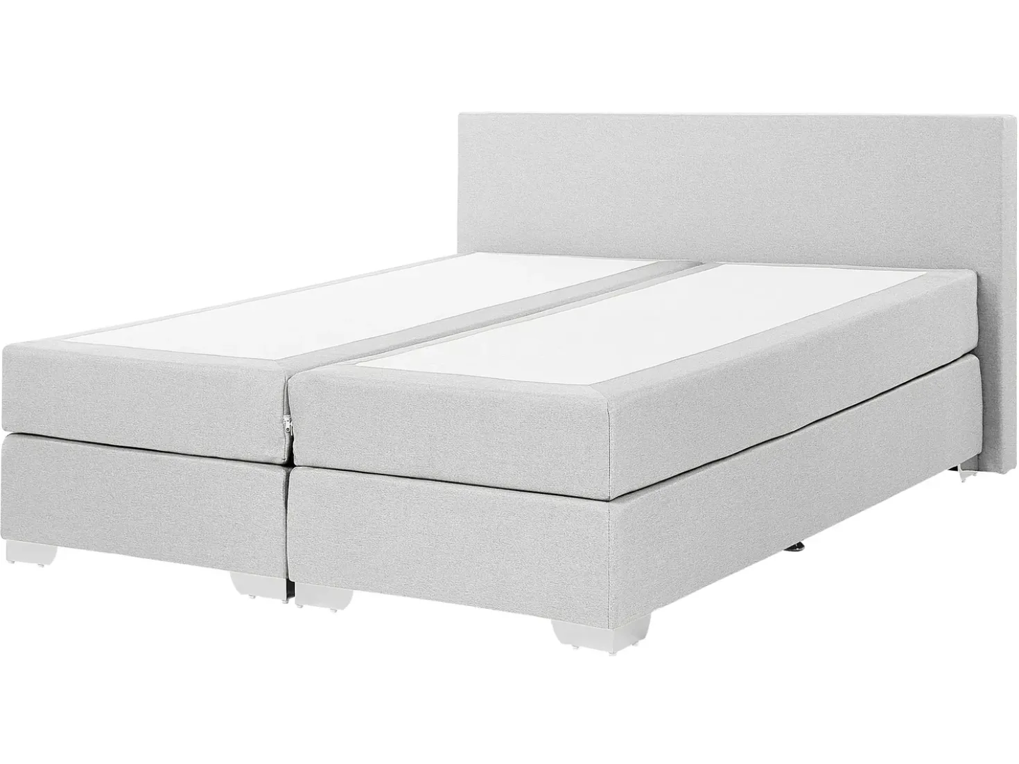 Letto Continentale Tessuto PRESIDENT 160 x 200 cm Grigio chiaro
